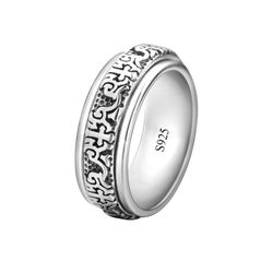 OLIVIE Stříbrný prsten OBRUČ S PÁSKEM 5882 
