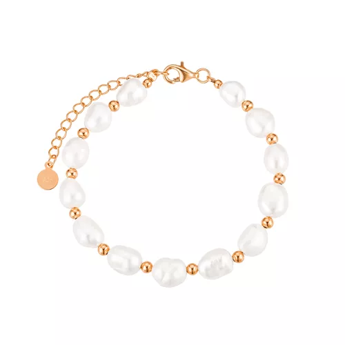 Stříbrný perlový náramek ROSE 8805