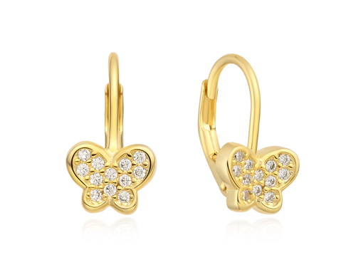 Dětské stříbrné náušnice MOTÝLEK 10014