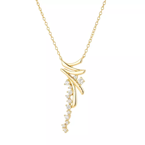Stříbrný svatební náhrdelník GOLD 9608
