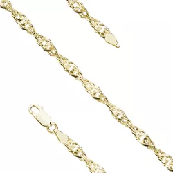Stříbrný 18cm náramek SINGAPUR GOLD 9579