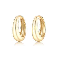 Stříbrné náušnice 16mm KRUHY GOLD 9286