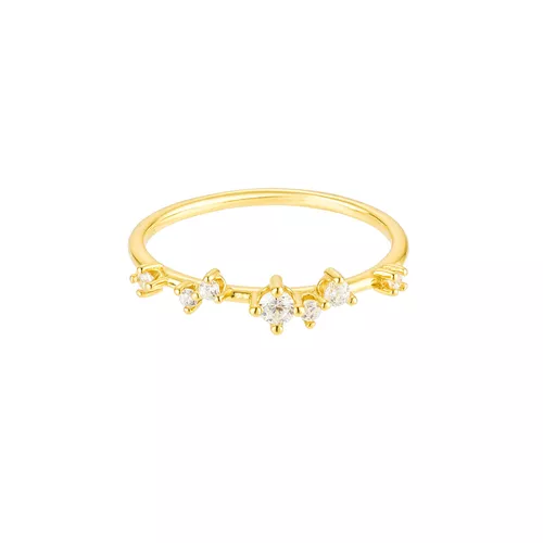 Stříbrný prsten HVĚZDNÉ NEBE GOLD 8863 