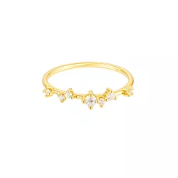 Stříbrný prsten HVĚZDNÉ NEBE GOLD 8863 