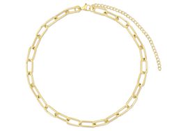 Choker náhrdelník Gaia řetězový zlatý 2787