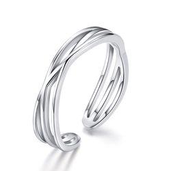 OLIVIE Nastavitelný stříbrný prsten 471