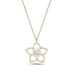 OLIVIE Stříbrný náhrdelník LOTOS GOLD 389