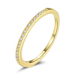 OLIVIE Stříbrný prstýnek GOLD 5367 