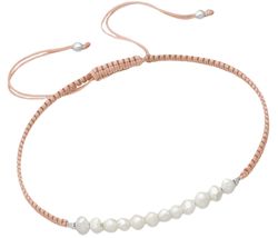 Náramek Fresh Pearls lite peach & šňůrka 1832