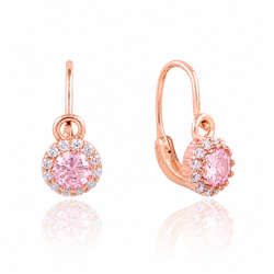 Náušničky pro miminko ROSE PINK 10086