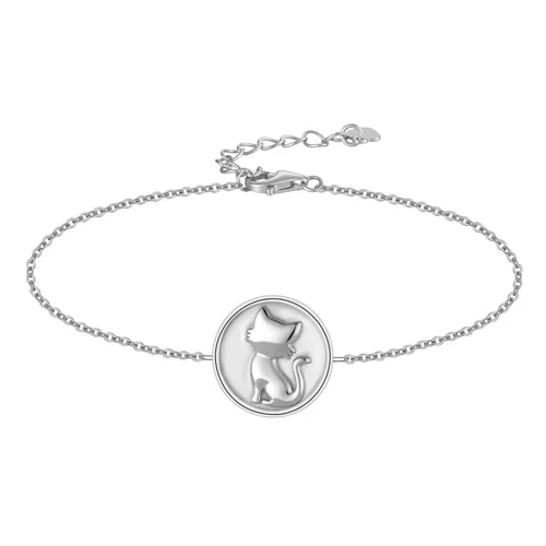 Stříbrný náramek KOČKA 9690