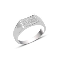 OLIVIE Pánský stříbrný prsten 3732 
