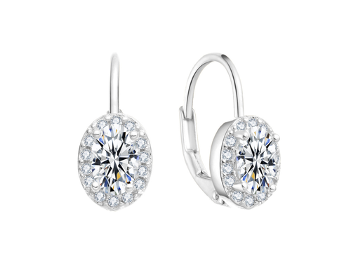 Dětské stříbrné náušnice OVÁLEK 10017