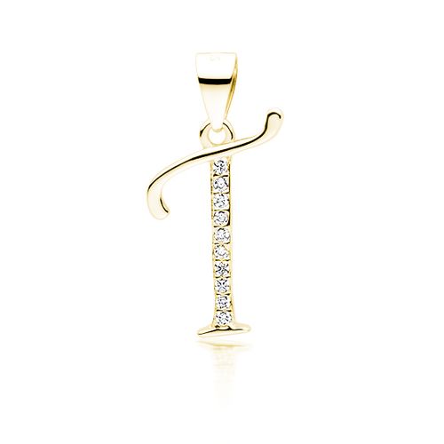 OLIVIE PÍSMENO T stříbrný přívěsek GOLD 532