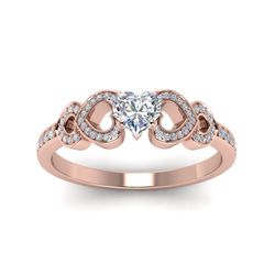 OLIVIE Stříbrný prsten SRDCE ROSE 4227 