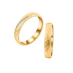 OLIVIE Snubní stříbrný prsten SILVERBOND GOLD 7479 
