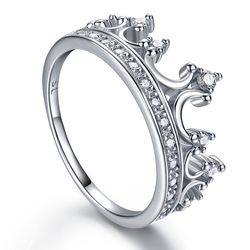 OLIVIE Stříbrný prsten KORUNKA 5793 