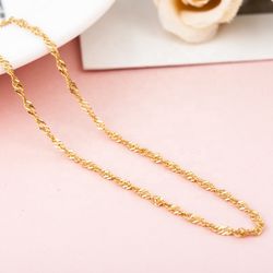 OLIVIE GOLD TWISTED 45+5cm stříbrný řetízek 463