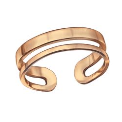 Prsten Line rose gold stříbro 925