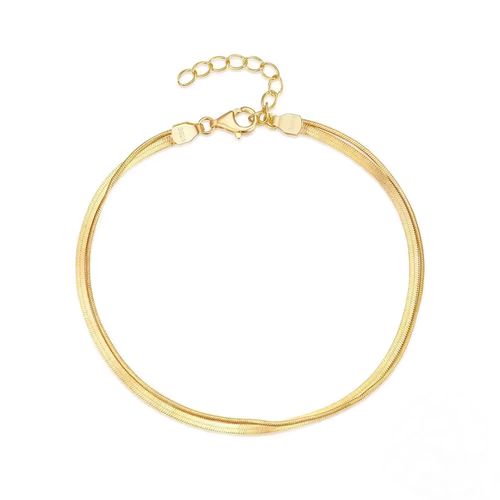 Stříbrný náramek DVA PRAMENY GOLD 8718