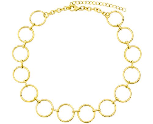 Choker náhrdelník Circles gold 2937