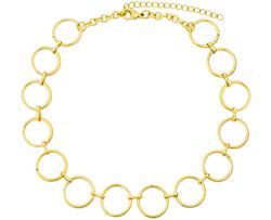 Choker náhrdelník Circles gold 2937