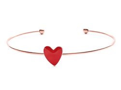 Náramek chirurgická ocel Blush Heart rose gold 1313