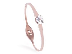 Náramek chirurgická ocel Crystal rose gold 1020