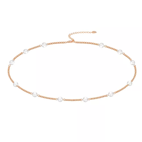 Stříbrný perlový náhrdelník ROSE 9703