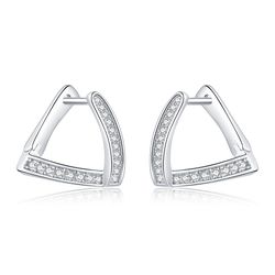 OLIVIE Geometrické stříbrné náušnice 455