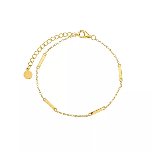 Stříbrný řetízkový náramek GOLD 8954