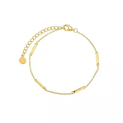 Stříbrný řetízkový náramek GOLD 8954