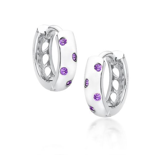 OLIVIE Stříbrné kroužky VIOLET 501