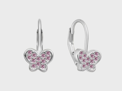 Dětské stříbrné náušnice MOTÝLEK 10013