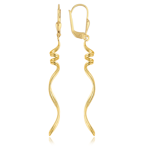 MINET Elegantní zlaté náušnice s patentem Au 585/1000