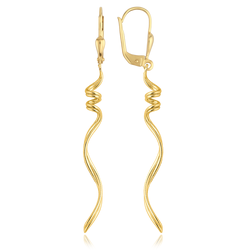 MINET Elegantní zlaté náušnice s patentem Au 585/1000