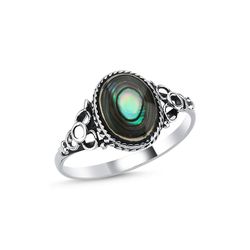 OLIVIE Stříbrný prsten ABALONE 8204 