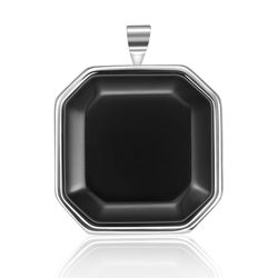 OLIVIE Stříbrný přívěsek BLACK ONYX 601