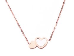 Řetízek Shell Heart rose gold 1307