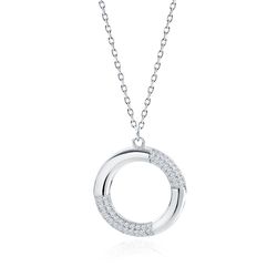 OLIVIE Stříbrný náhrdelník KRUH 751