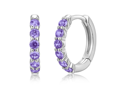 Kroužkové náušnice FIALKA 9638