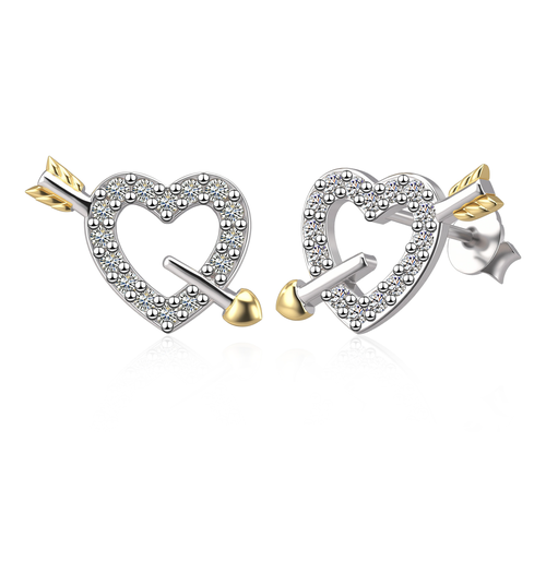 Stříbrné náušnice AMORŮV ŠÍP 9728