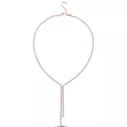 Stříbrný tenisový náhrdelník ROSE 9546
