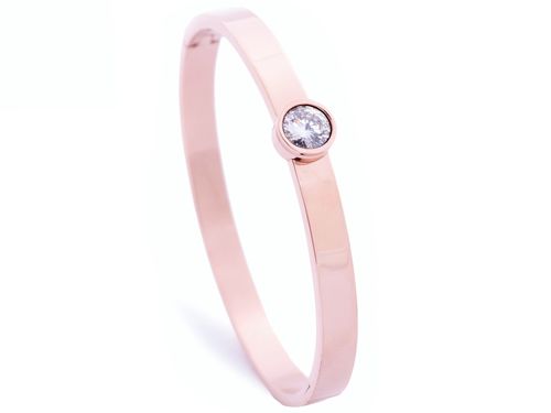 Náramek chirurgická ocel Royal zirkon rose gold 783