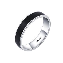 OLIVIE Pánský stříbrný prsten ENAMEL 7454 
