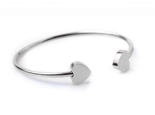 Náramek chirurgická ocel Pure heart silver 361