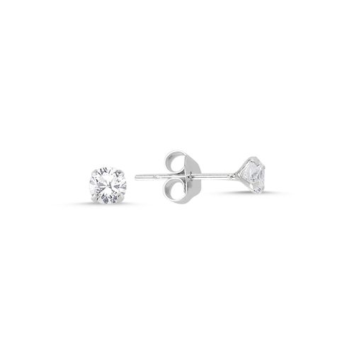 OLIVIE Stříbrné náušnice 4 mm ZIRKON 281