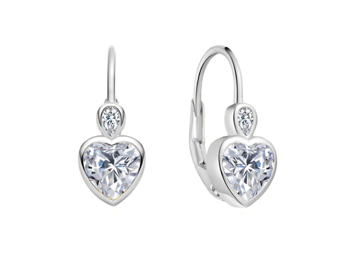 Dětské stříbrné náušnice SRDÍČKO 10011