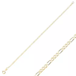 Stříbrný náramek 19cm FIGARO GOLD 8564