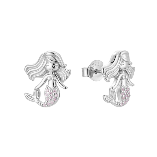 Stříbrné dětské náušnice MOŘSKÁ PANNA 9942
